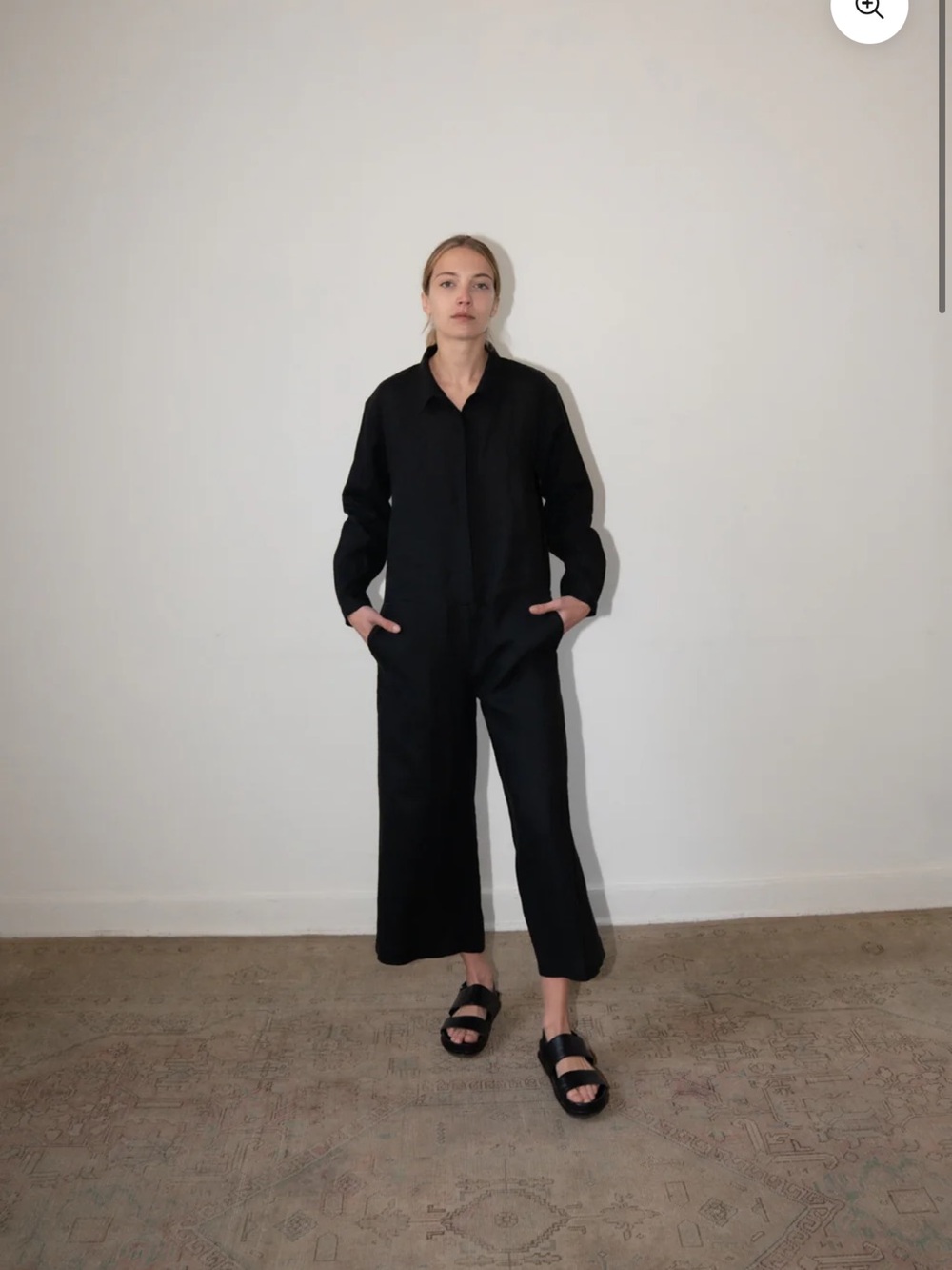 Zii Ropa Black Women's Wade Long-Sleeve Jumpsuit - size medium - Picture 3 of 6